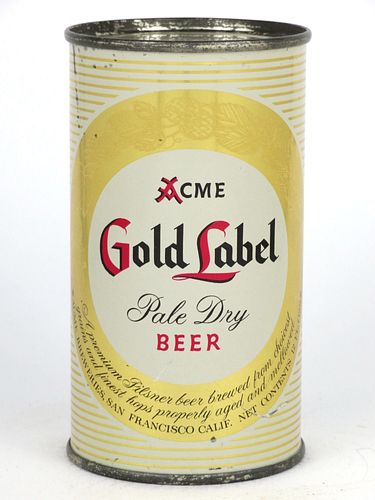1954 Acme Gold Label Beer 12oz 29-14, Flat Top, San Francisco, California