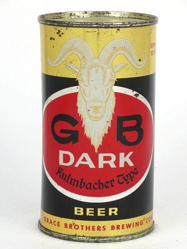 1958 GB Dark Kulmbacher Type Beer 12oz 68-07, Flat Top, Santa Rosa, California