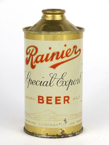 1936 Rainier Special Export Beer 12oz 180-09, Low Profile Cone Top, San Francisco, California