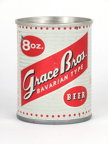 1952 Grace Bros. Bavarian Type Beer 8oz 241-29.1, Flat Top, Santa Rosa, California