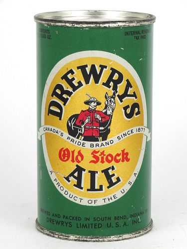 1945 Drewrys Old Stock Ale 12oz 55-26.2, Flat Top, South Bend, Indiana