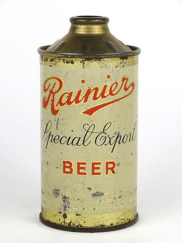 1937 Rainier Special Export Beer 12oz 180-10, Low Profile Cone Top, San Francisco, California