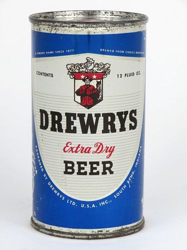 1956 Drewrys Extra Dry Beer Cancer/Leo 12oz 56-29, Flat Top, South Bend, Indiana
