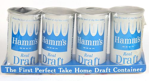 1964 Hamm's Draft Beer 4-pack display 12oz 79-29, Saint Paul, Minnesota