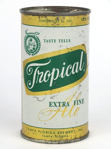 1959 Tropical Extra Fine Ale 12oz 140-05, Flat Top, Tampa, Florida