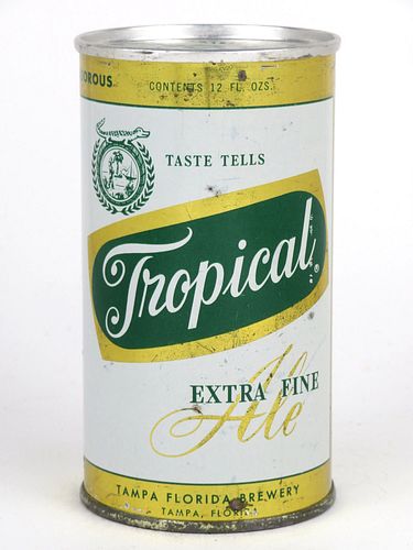 1961 Tropical Extra Fine Ale 12oz 140-05.a, Flat Top, Tampa, Florida
