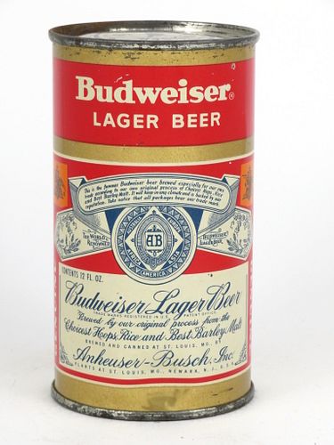 1951 Budweiser Lager Beer 12oz 44-06, Flat Top, Saint Louis, Missouri