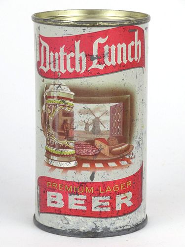 1960 Dutch Lunch Premium Lager Beer 12oz 57-33, Flat Top, Santa Rosa, California