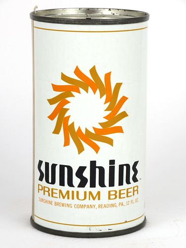 1963 Sunshine Premium Beer 12oz 137-37, Bank Top, Reading, Pennsylvania