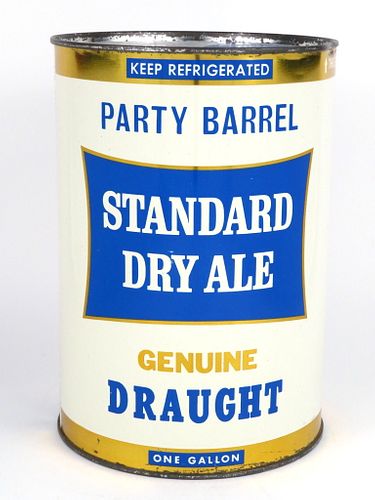1962 Standard Dry Ale 164oz One Gallon 246-07, Bank Top, Rochester, New York