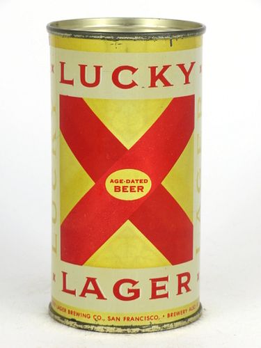 1960 Lucky Lager Beer 11oz 93-20, Flat Top, San Francisco, California
