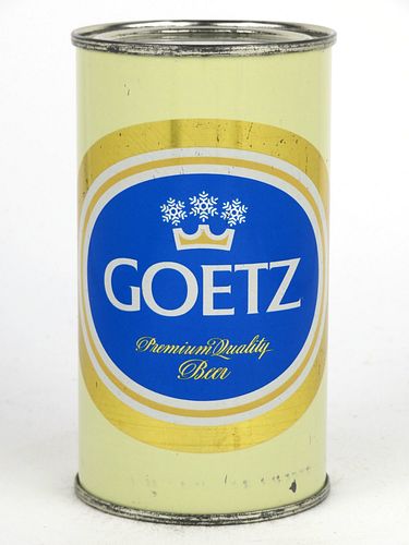 1959 Goetz Premium Quality Beer 12oz 71-15, Flat Top, St. Joseph, Missouri