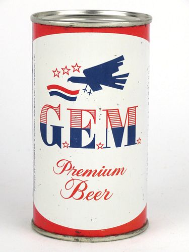 1964 G.E.M. Premium Beer 12oz 68-14, Flat Top, Shamokin, Pennsylvania