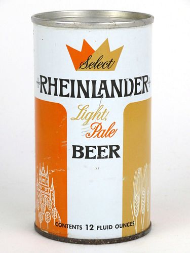 1962 Rheinlander Light Pale Beer 12oz 124-32, Flat Top, Rhinelander, Wisconsin