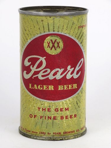 1960 Pearl Lager Beer 12oz 113-01, Flat Top, San Antonio, Texas