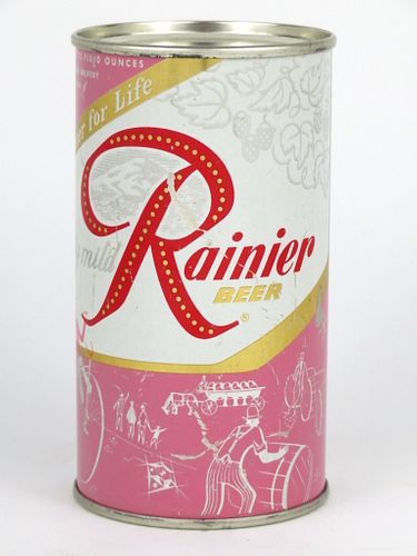 1956 Rainier Jubilee Beer 12oz Bicycle (Flat Pink) Spokane, Washington