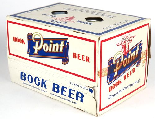 1980 Point Bock Beer 12 pack With 12oz Cans No Ref. Stevens Point, Wisconsin