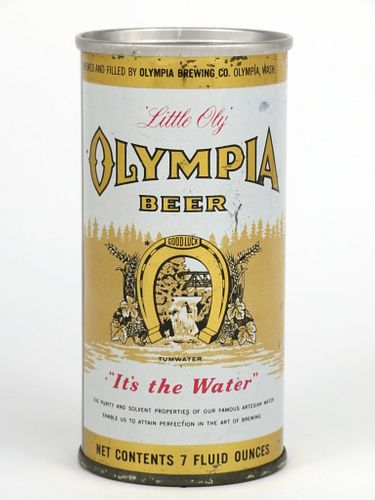 1961 Olympia Beer 7oz 242-05, Flat Top, Tumwater, Washington