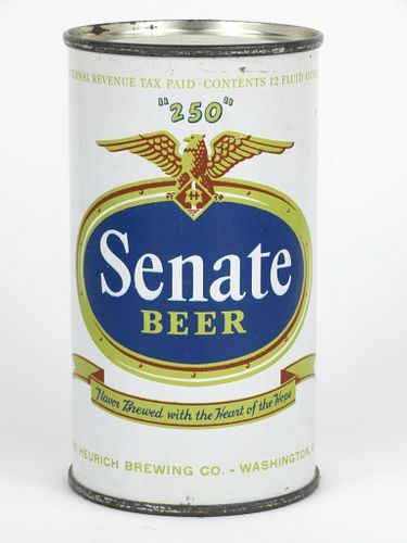 1952 Senate Beer 12oz 132-21, Flat Top, Washington, District Of Columbia