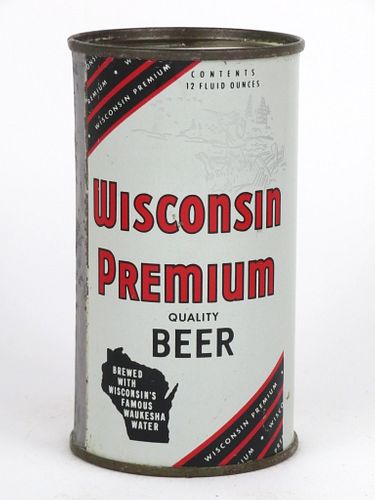 1958 Wisconsin Premium Quality Beer 12oz 146-26v, Flat Top, Waukesha, Wisconsin