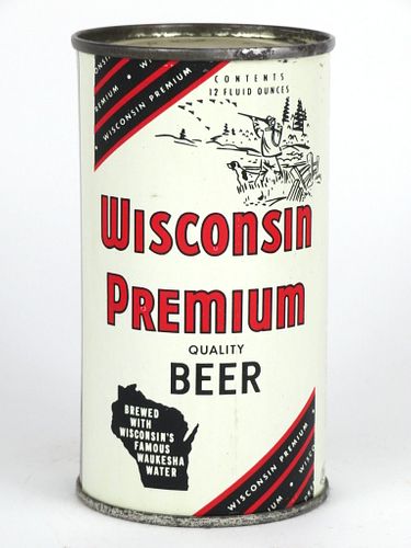 1957 Wisconsin Premium Quality Beer 12oz 146-27, Flat Top, Waukesha, Wisconsin