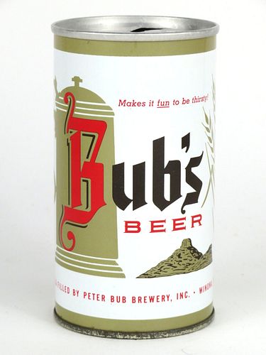 1967 Bub's Beer 12oz T47-04, Ring Top, Winona, Minnesota
