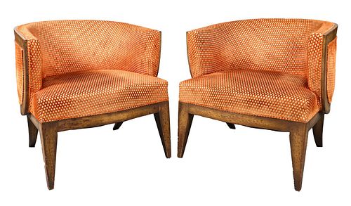 James Mont Mid-Century Modern Armchairs, Pr