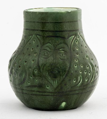 Arts & Crafts Hampshire Pottery Green Vase