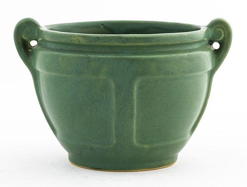 Arts & Crafts Small Green Pottery Vase