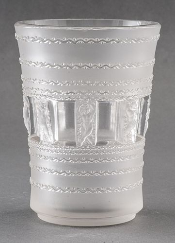 Lalique French Frosted Glass Vase