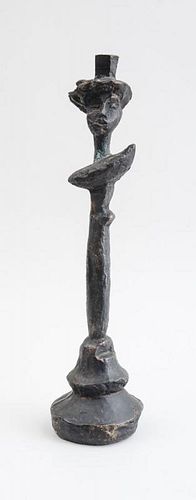 ATTRIBUTED TO ALBERTO GIACOMETTI (1901-1966): LAMP IN THE FORM OF A BUST OF YOUNG GIRL