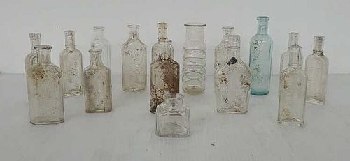 (16) Assorted Vintage Glass Bottles