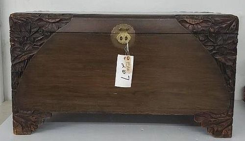 J.L. George Prop Hand Carved Chinese Wooden Chest