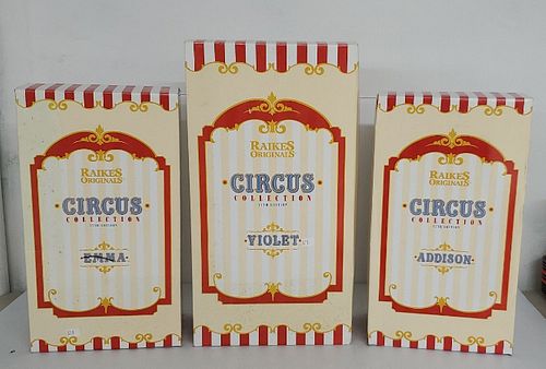 (3) Raikes Original 17th Edition Circus Collection