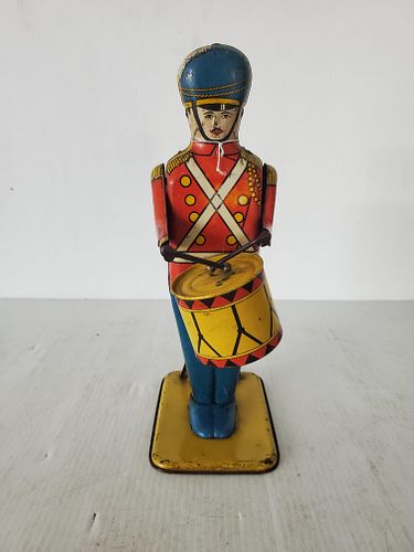 1930's Tin Litho Drum Major Wind Up Toy