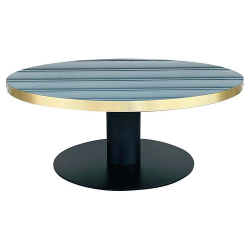 GUBI 2.0 Coffee Table in Brass, Glass & Steel, NEW