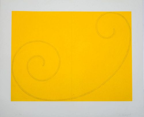 ROBERT MANGOLD (b. 1937): YELLOW CURLED, FOR LINCOLN CENTER FESTIVAL