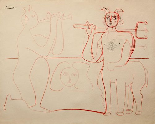 AFTER PABLO PICASSO (1881-1973): CENTAUR AND BACCANTE