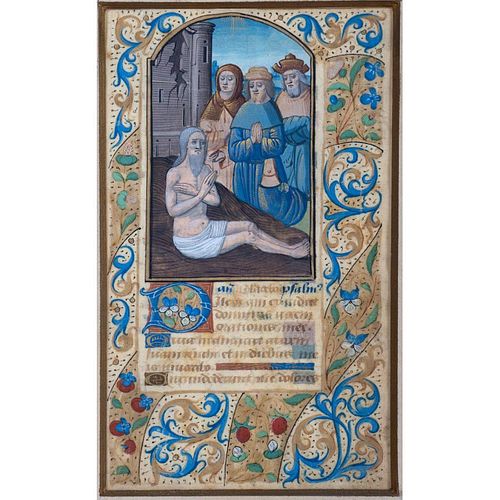 Illuminated Manuscript Leaf from a Book of Hours