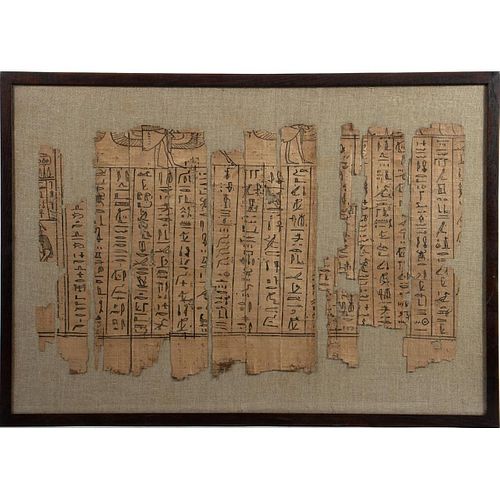 Eleven Egyptian Papyrus Fragments, Single Scroll