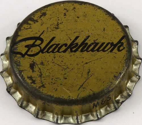 1956 Blackhawk Beer Cork Backed crown Davenport, Iowa