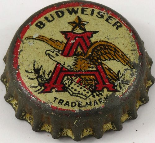 1915 Budweiser Beer Cork Backed crown Saint Louis, Missouri