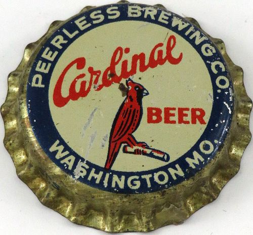 1941 Cardinal Beer Cork Backed crown Washington, Missouri