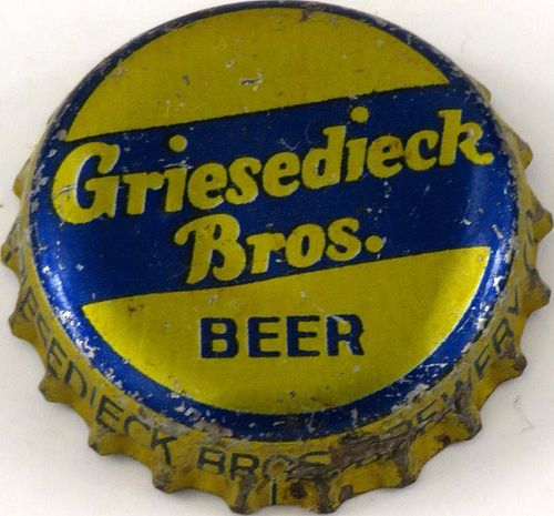 1946 Griesedieck Bros. Beer (cream gold)  Cork Backed crown Saint Louis, Missouri