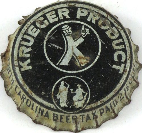 1950 Krueger Product ~NC Tax Cork Backed crown Newark, New Jersey