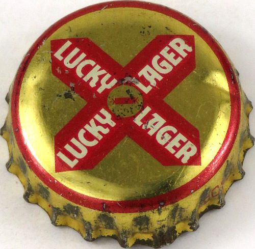1954 Lucky Lager Beer Cork Backed crown Los Angeles, California
