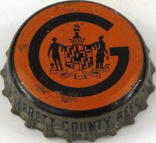1957 Maryland & Garret County Tax Cork Backed crown Baltimore, Maryland