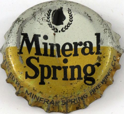 1950 Mineral Spring Beer Cork Backed crown Mineral Point, Wisconsin