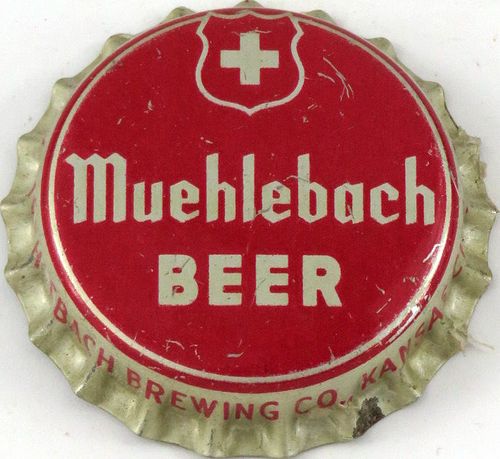 1954 Muehlebach Beer Cork Backed crown Kansas City, Missouri