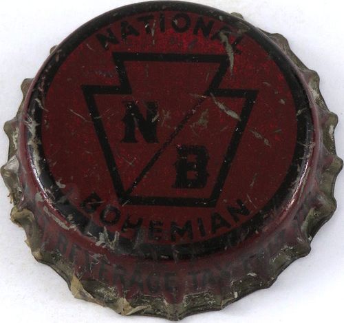 1940 National Bohemian Beer ~PA Tax Cork Backed crown Baltimore, Maryland